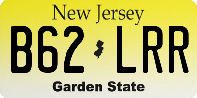 NJ license plate B62LRR
