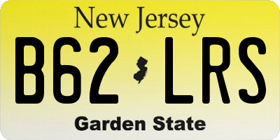 NJ license plate B62LRS