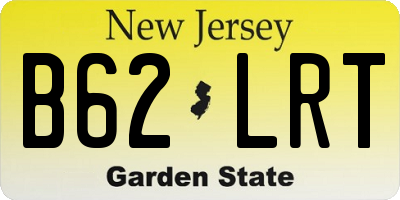 NJ license plate B62LRT
