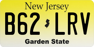 NJ license plate B62LRV