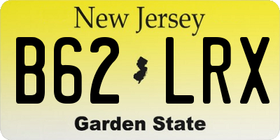NJ license plate B62LRX