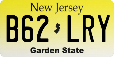 NJ license plate B62LRY