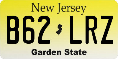 NJ license plate B62LRZ