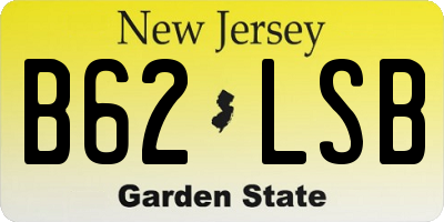 NJ license plate B62LSB