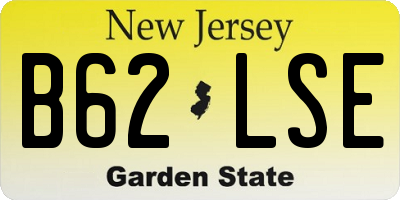 NJ license plate B62LSE