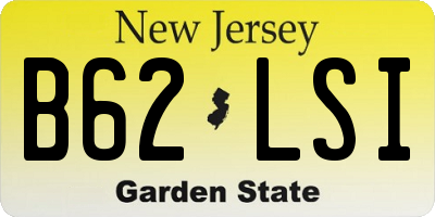 NJ license plate B62LSI