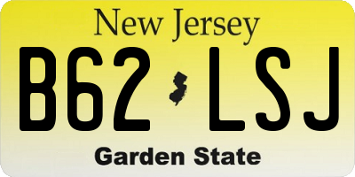 NJ license plate B62LSJ
