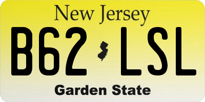 NJ license plate B62LSL