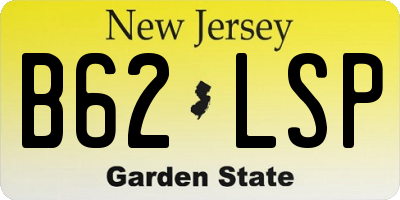 NJ license plate B62LSP