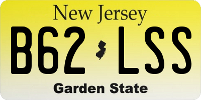 NJ license plate B62LSS
