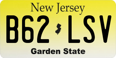 NJ license plate B62LSV