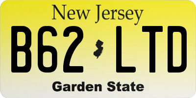 NJ license plate B62LTD