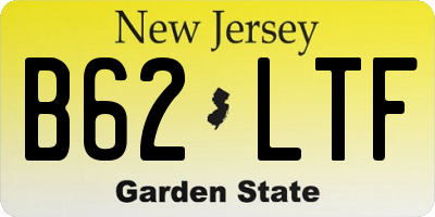 NJ license plate B62LTF