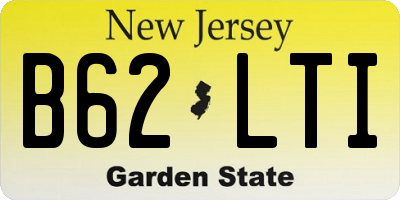 NJ license plate B62LTI