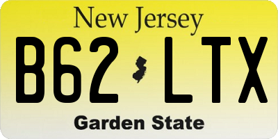 NJ license plate B62LTX