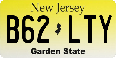 NJ license plate B62LTY