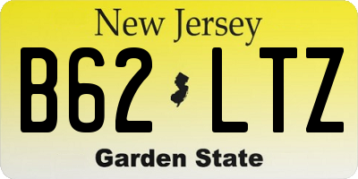 NJ license plate B62LTZ
