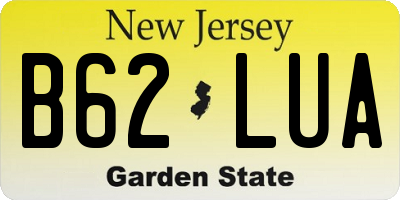 NJ license plate B62LUA
