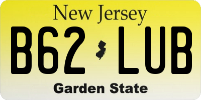 NJ license plate B62LUB
