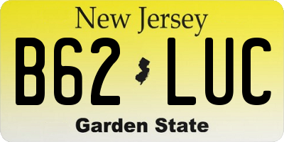 NJ license plate B62LUC