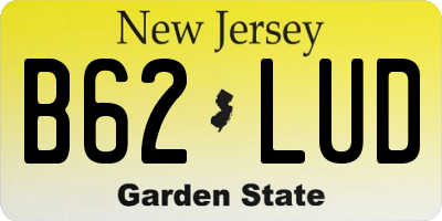 NJ license plate B62LUD