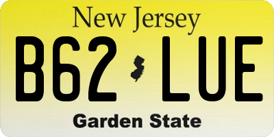 NJ license plate B62LUE