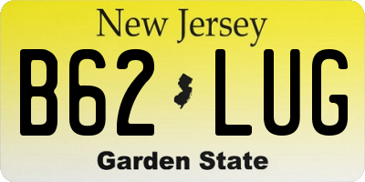 NJ license plate B62LUG