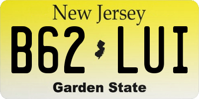 NJ license plate B62LUI