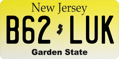 NJ license plate B62LUK