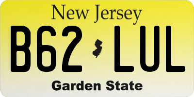 NJ license plate B62LUL