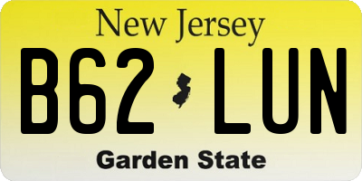 NJ license plate B62LUN