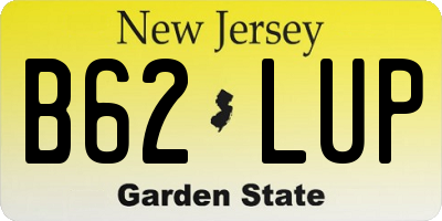NJ license plate B62LUP