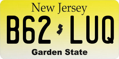 NJ license plate B62LUQ