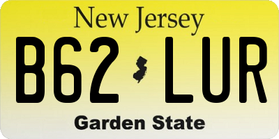 NJ license plate B62LUR