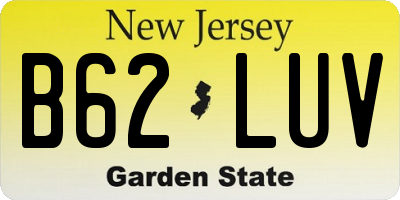 NJ license plate B62LUV