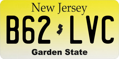 NJ license plate B62LVC