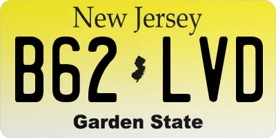 NJ license plate B62LVD
