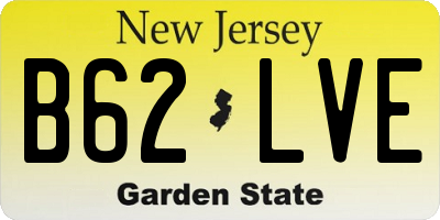 NJ license plate B62LVE