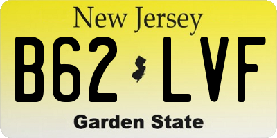 NJ license plate B62LVF