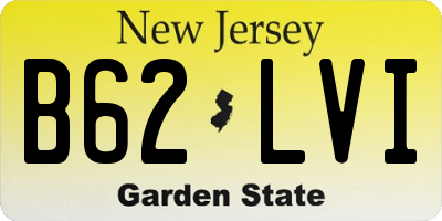 NJ license plate B62LVI