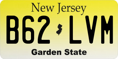 NJ license plate B62LVM