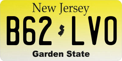 NJ license plate B62LVO