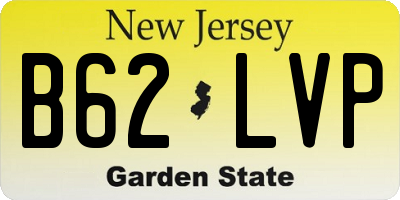 NJ license plate B62LVP