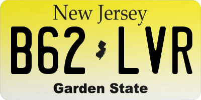 NJ license plate B62LVR