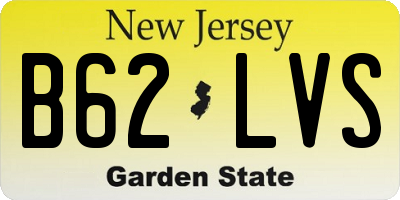 NJ license plate B62LVS