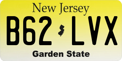 NJ license plate B62LVX