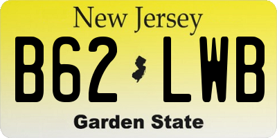 NJ license plate B62LWB