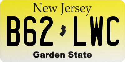 NJ license plate B62LWC