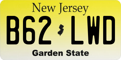 NJ license plate B62LWD