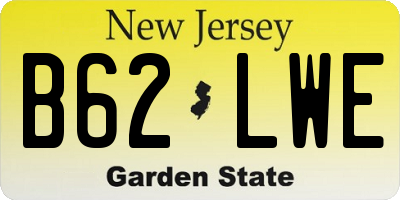NJ license plate B62LWE
